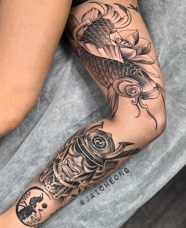 Experience The Captivating And Innovative Tattoo Art Of Jai Cheong: A Master Of Bold And Graphic Designs Infused With Nature, Geometry, And Surrealism.