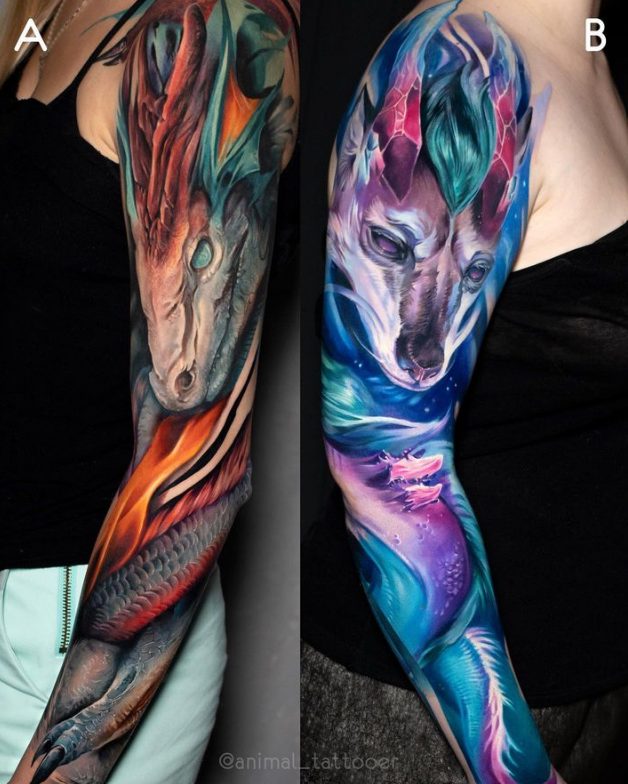 "Unleashing Creativity with Natasha ANIMAL: Discover the Stunning Designs of a Master Tattoo Artist".