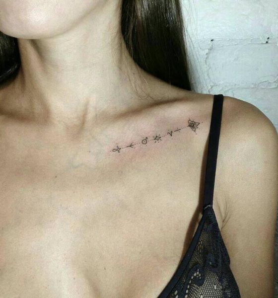 55 Attractive Collar Bone Tattoos Designs For Women 2023 - mysteriousevent.com