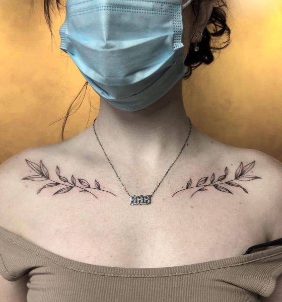 55 Attractive Collar Bone Tattoos Designs For Women 2023 - mysteriousevent.com