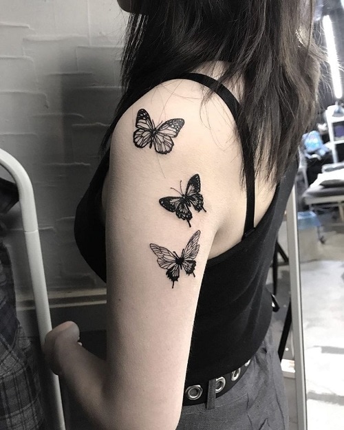 Flying Butterflies Tattoo 1