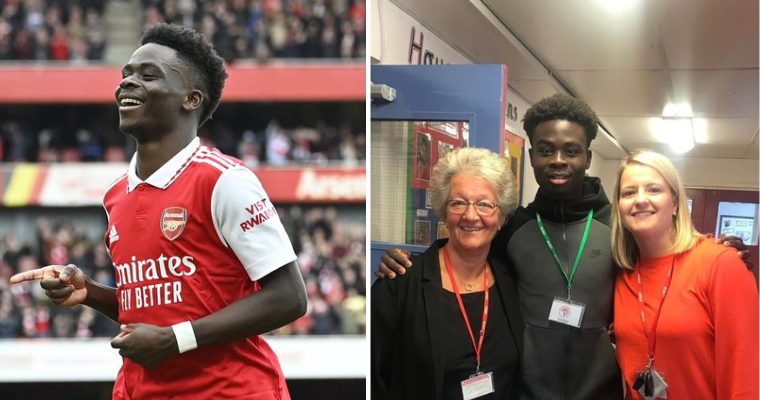 England star Bukayo Saka destined for greatness when school retired his shirt as a boy