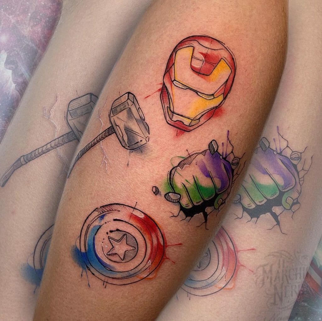 Top 100+ Marvel Tattoo Ideas [2023 Inspiration Guide] – exploretheworls.com