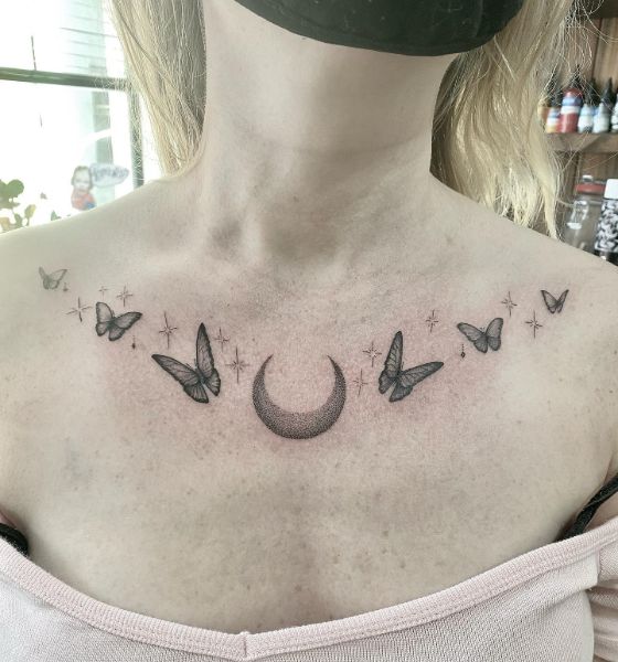 55 Attractive Collar Bone Tattoos Designs For Women 2023 - mysteriousevent.com