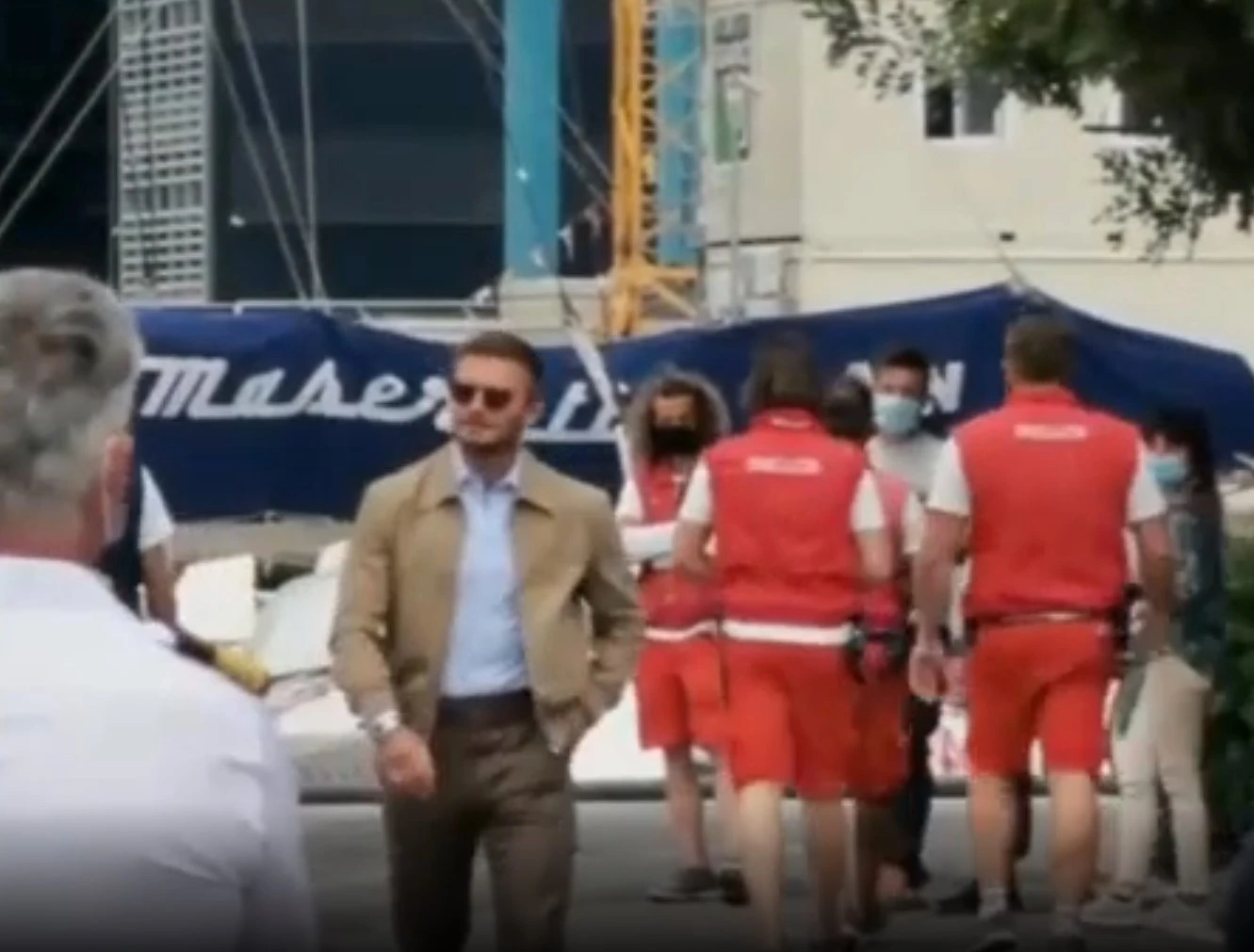 David Beckham checks out £10million luxury superyacht on trip to Italy