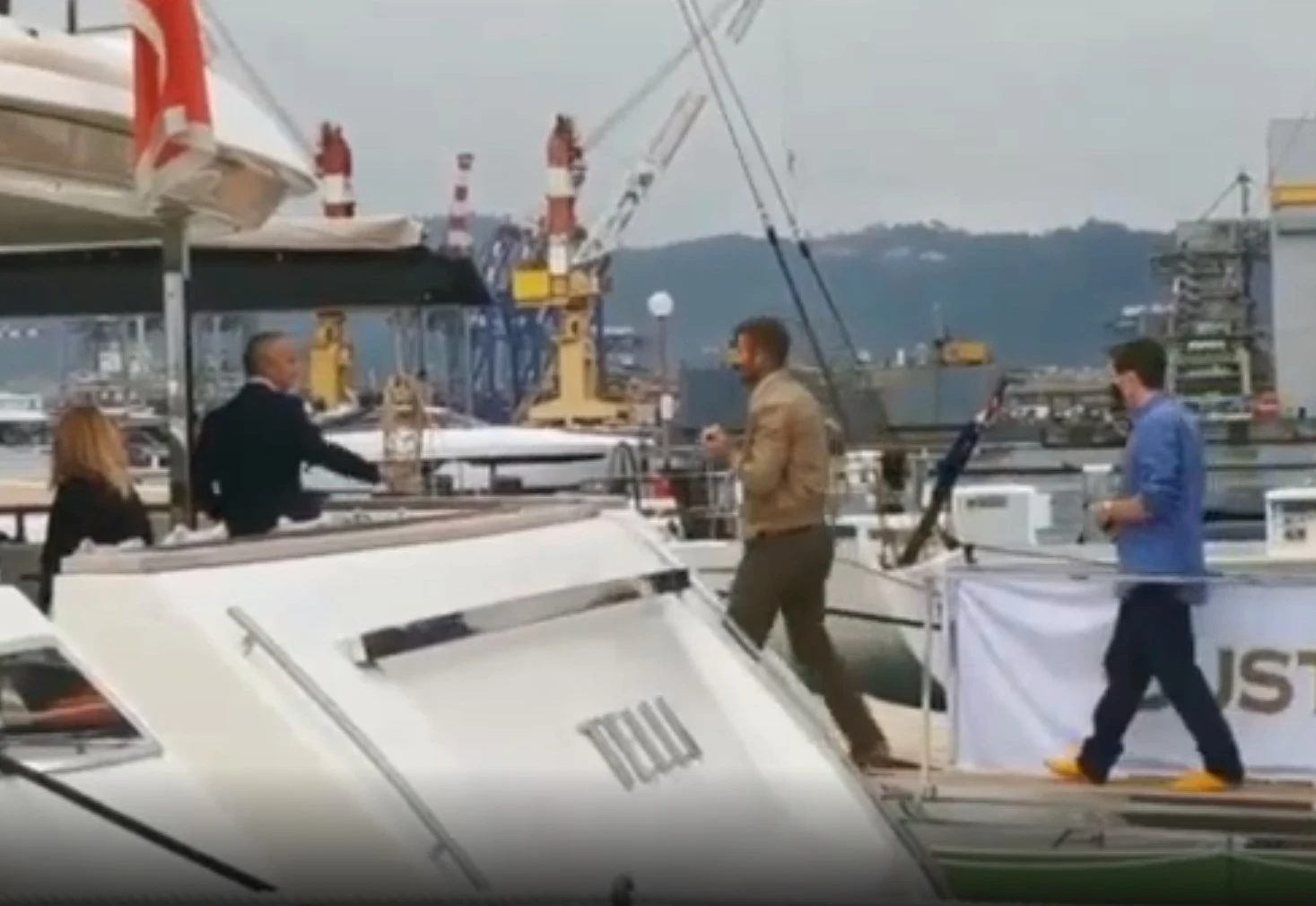 David Beckham checks out £10million luxury superyacht on trip to Italy