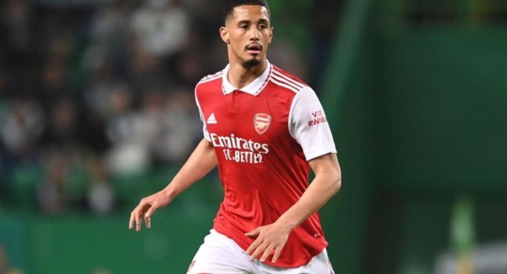 William Saliba is prepared to risk further aggravating his back injury to return for Arsenal's title run-in... as the French defender races to be fit for the Gunners' huge game at Man City