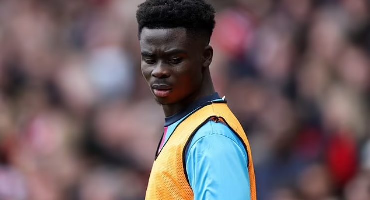 Bukayo Saka starts on the bench in the Premier League for the first time in 485 DAYS