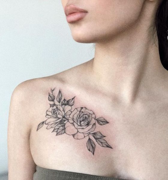 55 Attractive Collar Bone Tattoos Designs For Women 2023 - mysteriousevent.com