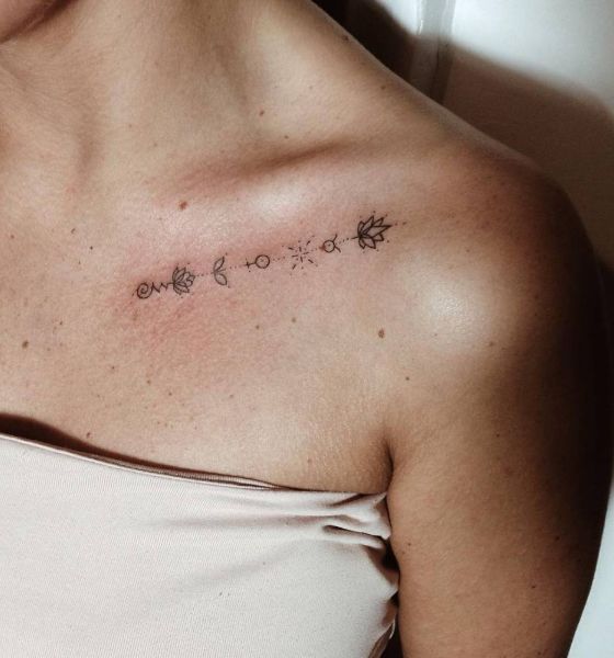 55 Attractive Collar Bone Tattoos Designs For Women 2023 - mysteriousevent.com