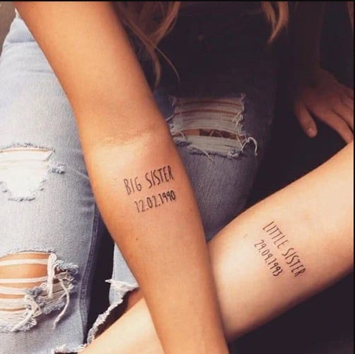 52+ Matching Sister Tattoos to Honor Your Unbreakable Bond - mysteriousevent.com