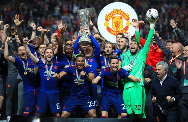 Proud ex- Man Utd manager Jose Mourinho still has picture of his Europa League win with Man Utd hanging up in Roma office