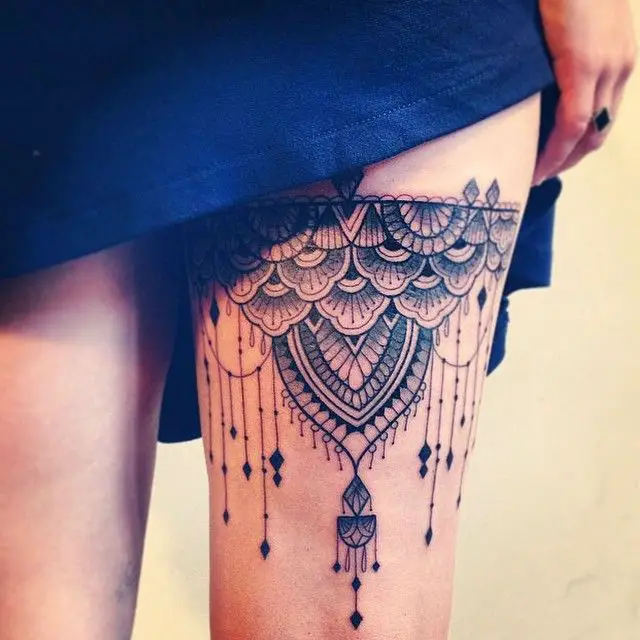 60+ Stunning Lace Tattoo Ideas for a Feminine and Fashionable Look - mysteriousevent.com