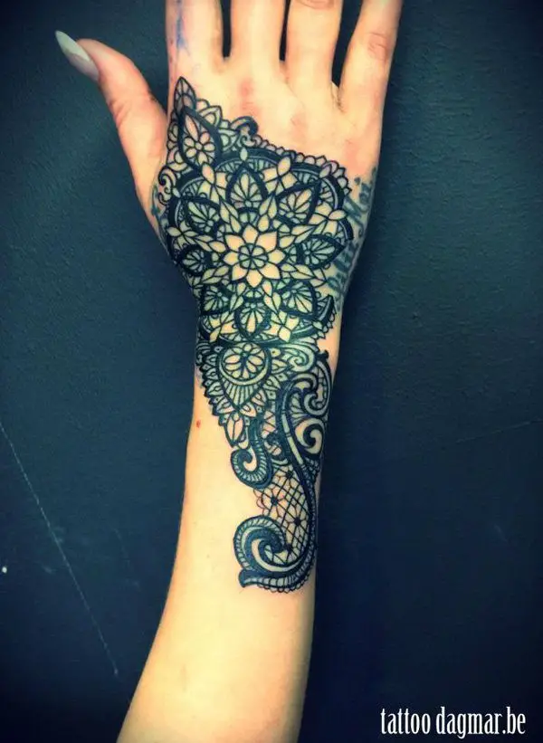 60+ Stunning Lace Tattoo Ideas for a Feminine and Fashionable Look - mysteriousevent.com