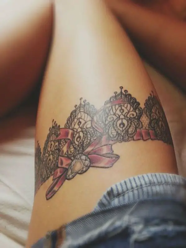 60+ Stunning Lace Tattoo Ideas for a Feminine and Fashionable Look - mysteriousevent.com