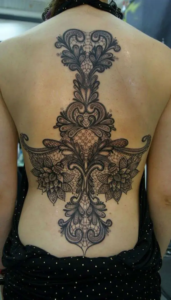 60+ Stunning Lace Tattoo Ideas for a Feminine and Fashionable Look - mysteriousevent.com