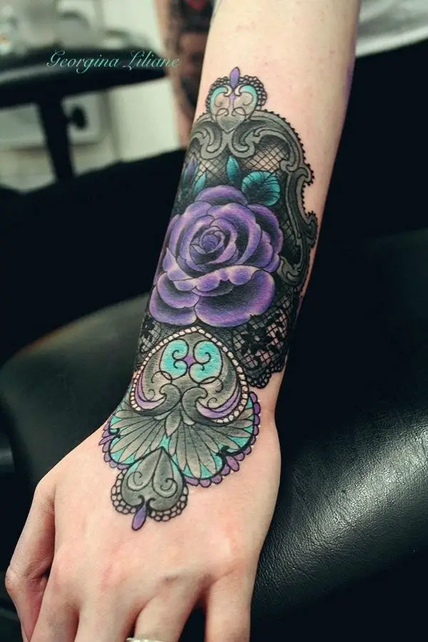 60+ Stunning Lace Tattoo Ideas for a Feminine and Fashionable Look - mysteriousevent.com