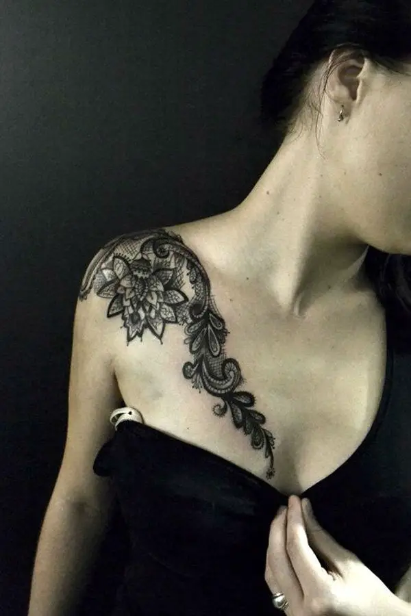 60+ Stunning Lace Tattoo Ideas for a Feminine and Fashionable Look - mysteriousevent.com