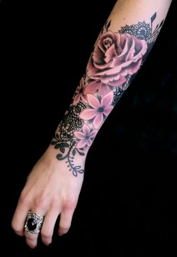 60+ Stunning Lace Tattoo Ideas for a Feminine and Fashionable Look - mysteriousevent.com