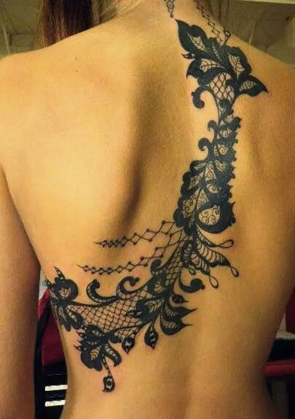 60+ Stunning Lace Tattoo Ideas for a Feminine and Fashionable Look - mysteriousevent.com