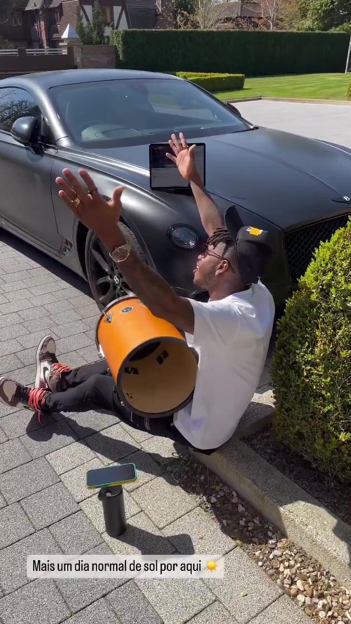 Man Utd star Fred’s wife reveals his secret hobby as she shares video of bizarre way he enjoyed the sunshine