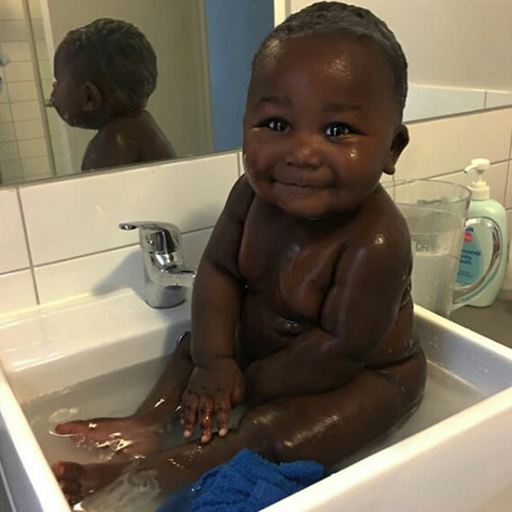 Young Mother Celebrates Her Adorable Baby With the Most Gorgeous Black Skin