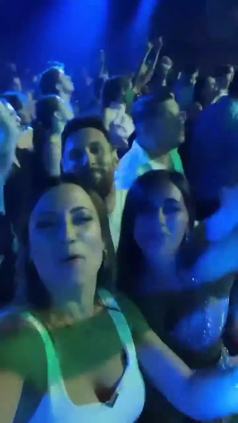 Messi was spotted dancing with Antonela at a bar in Argentina