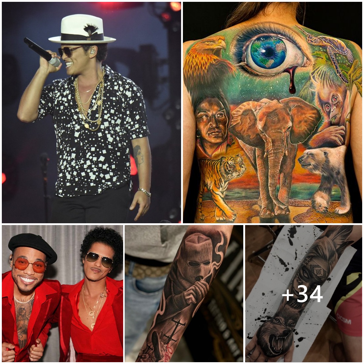 The secɾet behind The tɑtToo of the most faмous singer Bruno Mars in ...