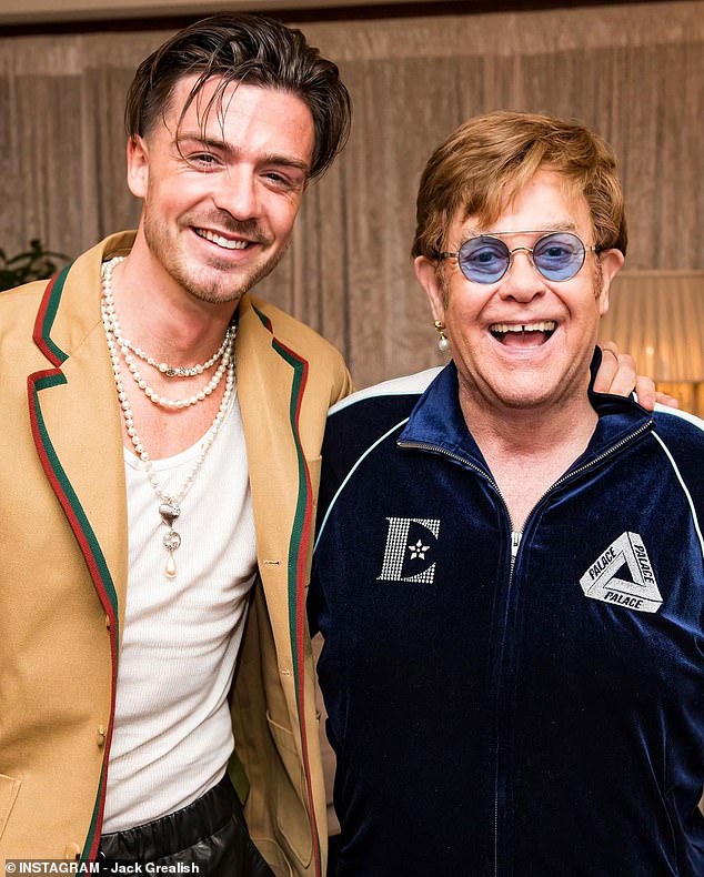 Grealish with Elton John when he was invited into his dressing room after a concert recently