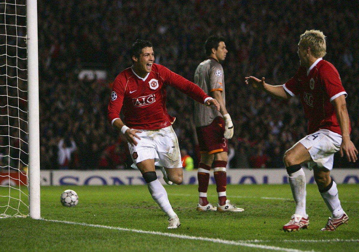 UEFA Champions League on Twitter: "🕰️🌀 #OnThisDay in 2007: Cristiano Ronaldo scored his first ever #UCL goal in Manchester United's 7-1 win over Roma! 🙌 Can you name all the United scorers?