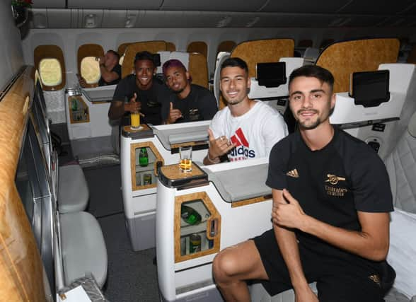 Arteta became a co-pilot on a plane while inside Arsenal's stunning $250 million private jet.