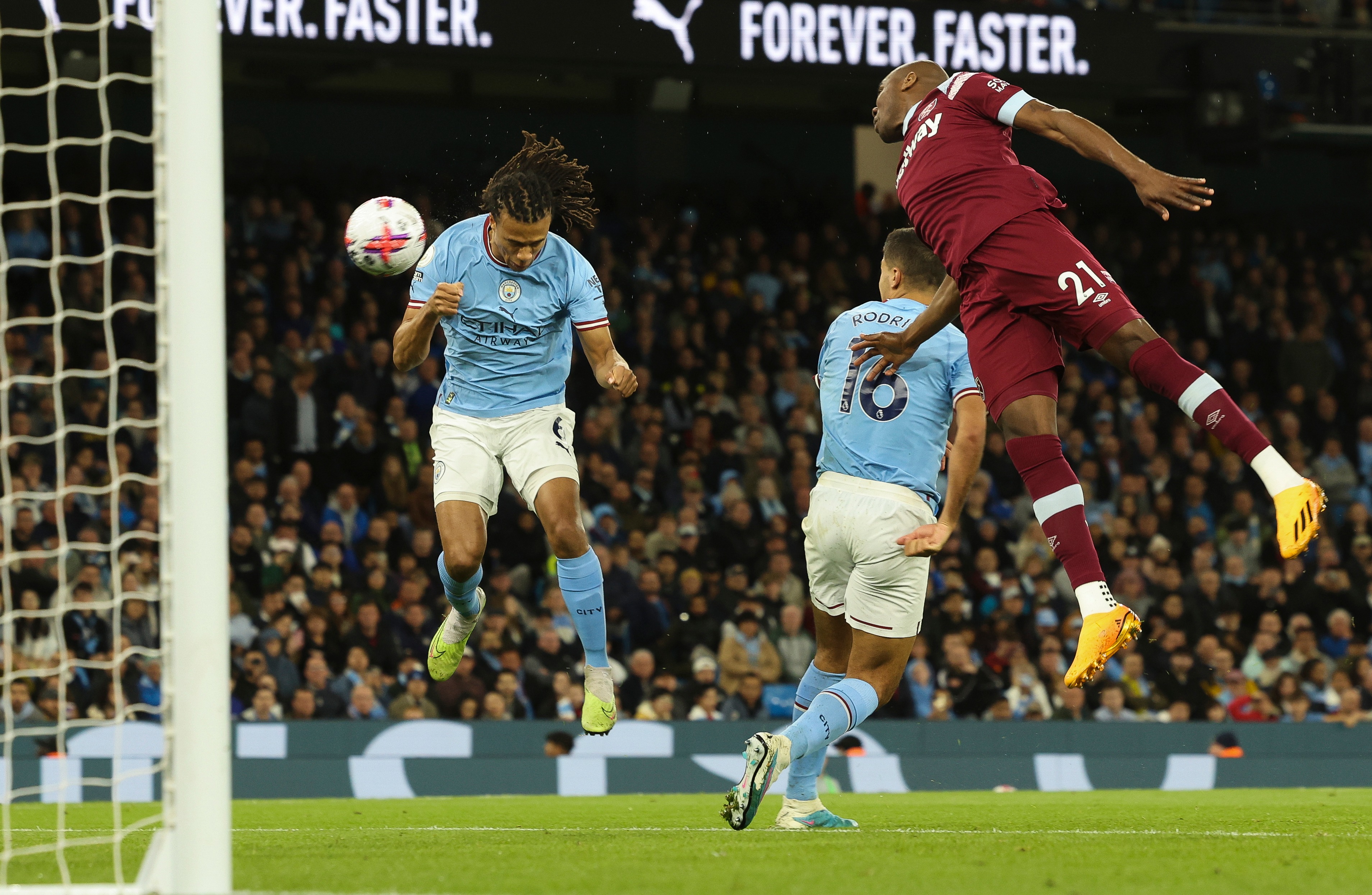 No6 Nathan Ake headed in the opener five minutes after the break