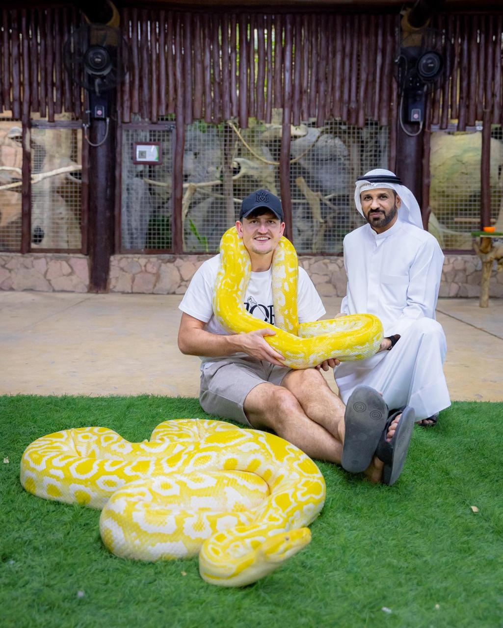 Maguire and Maddison visit controversial zoo where Man Utd ace McTominay was slammed for playing tug-of-war with tiger