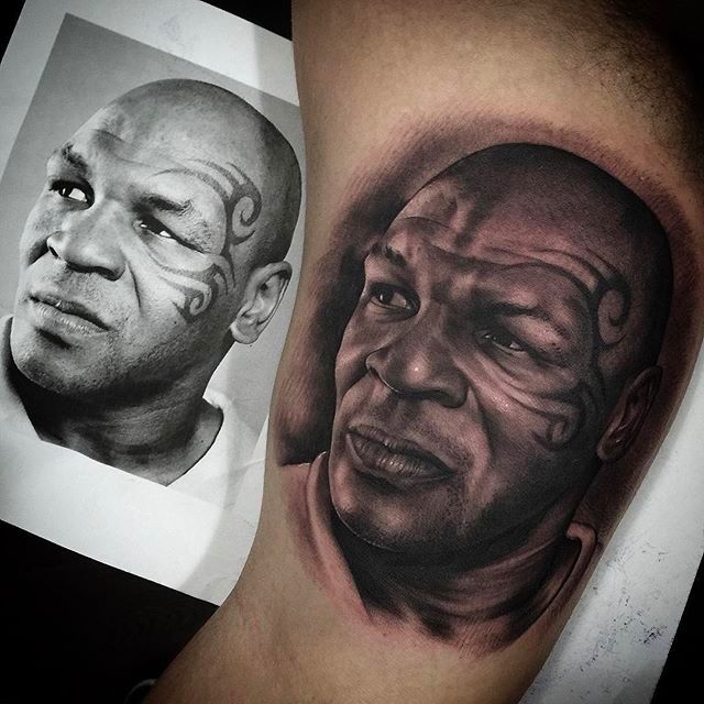 Tattoo uploaded by rcallejatattoo • Rad looking portrait tattoo of IRON Mike Tyson! Tattoo by Juande Gambin. #juandegambin #portraittattoos #ironmike # tyson #miketyson • Tattoodo