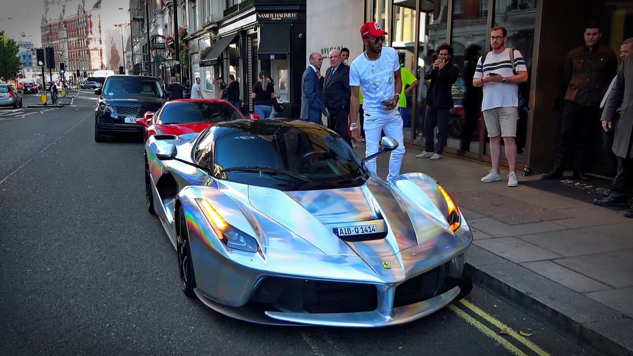 Fa Cup Winner Aubameyang Collects His Laferrari Before Driving In Central  London – Otosection