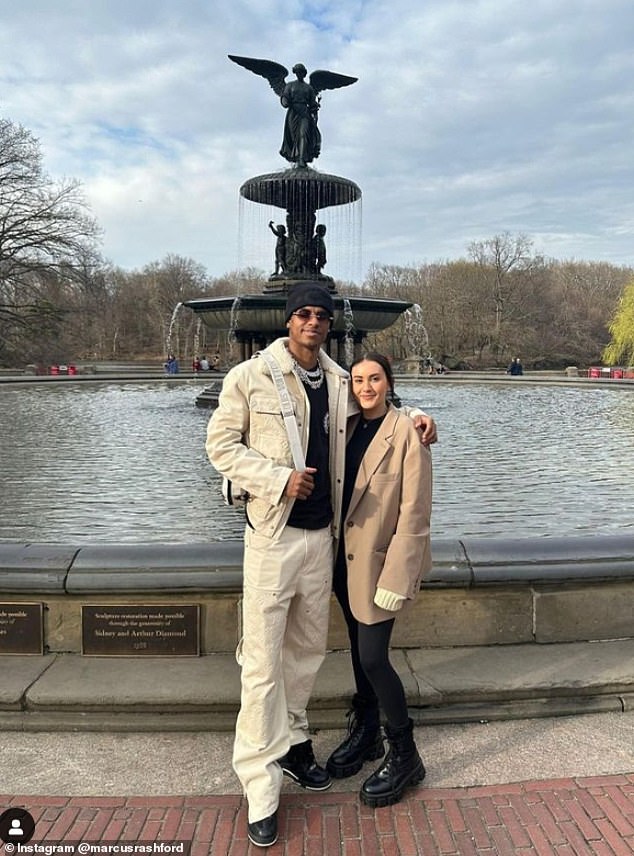 Rashford also posted a picture with his fiancee Lucia Loi as he enjoyed some time off