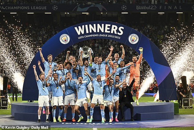 Inside Man City's Treble party: Manchester City's Champions League title celebrations are in full-swing