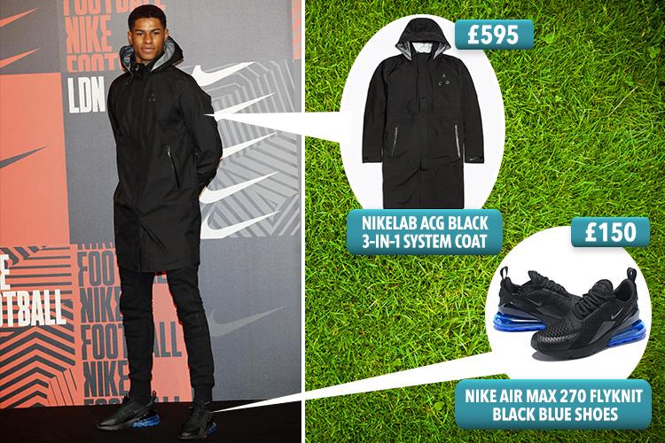  Rashford rocks a Liam Gallagher-style parka coat