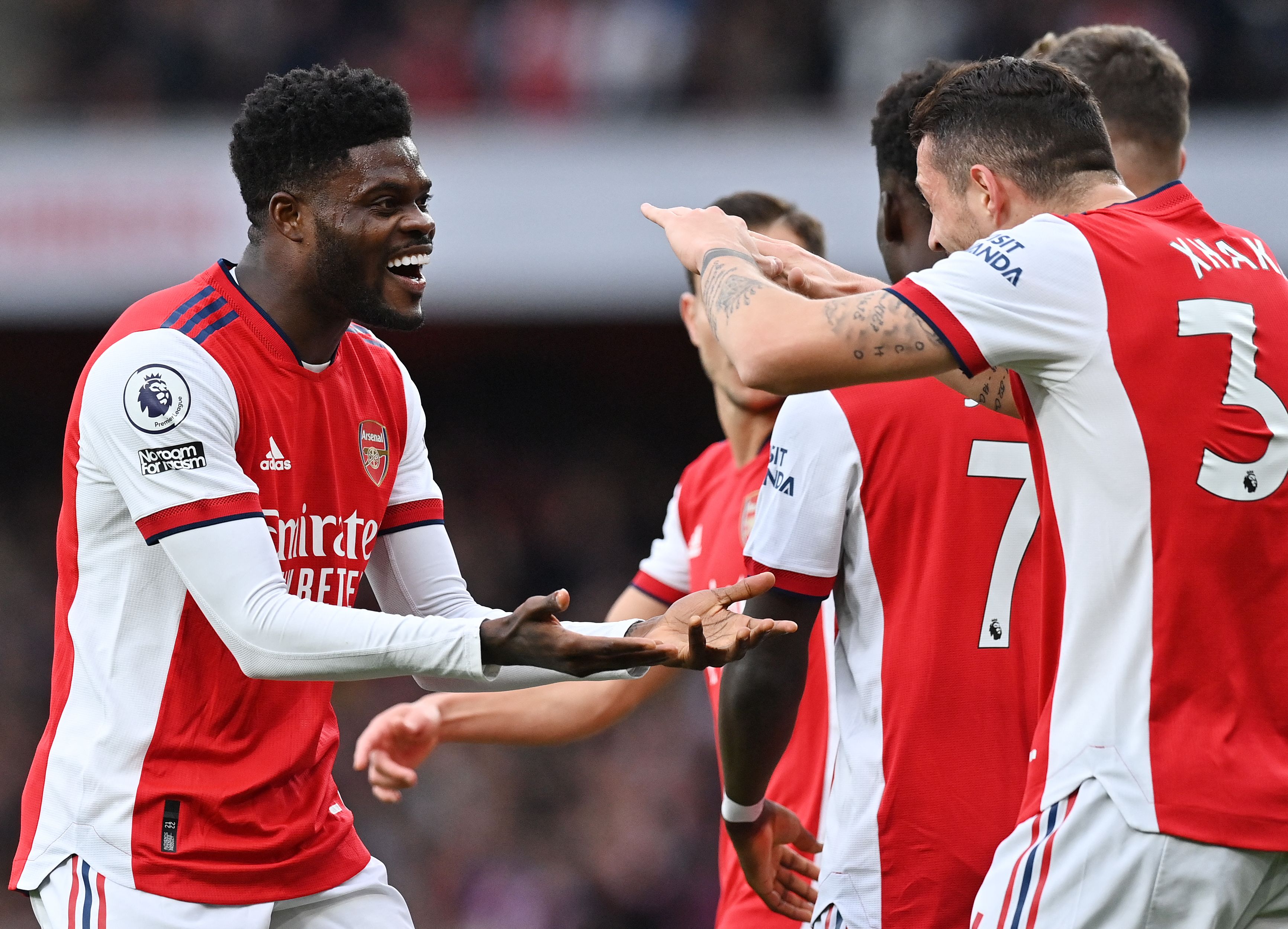 Arsenal hero Thomas Partey meets incredible look-alike