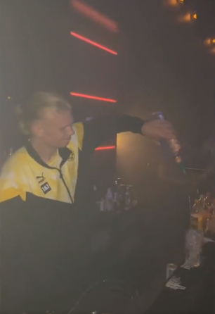 Haaland once partied in his Dortmund tracksuit