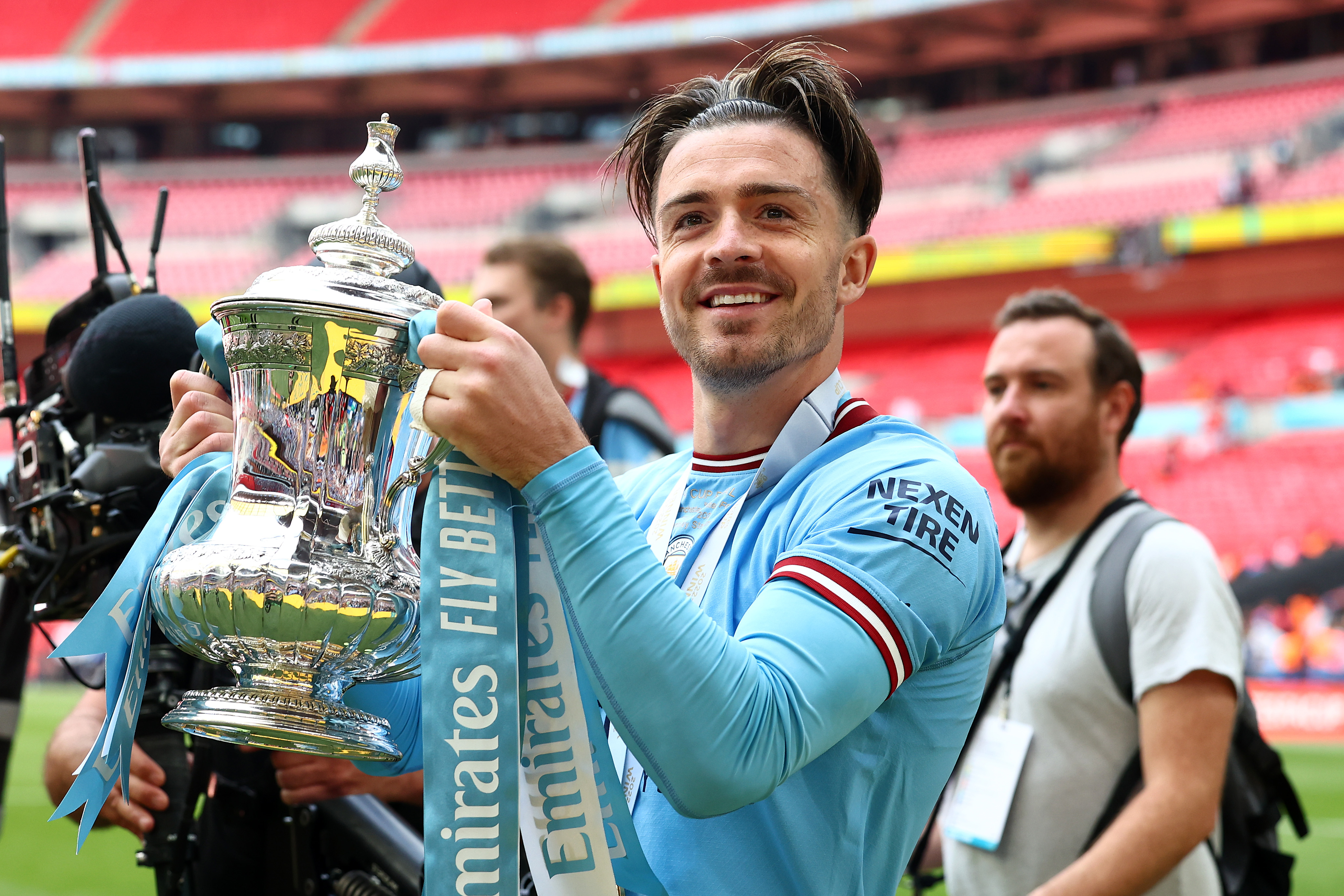 Jack Grealish angers Man City team-mate in cheeky FA Cup final prank as  it's caught on camera during trophy celebrations | The Sun