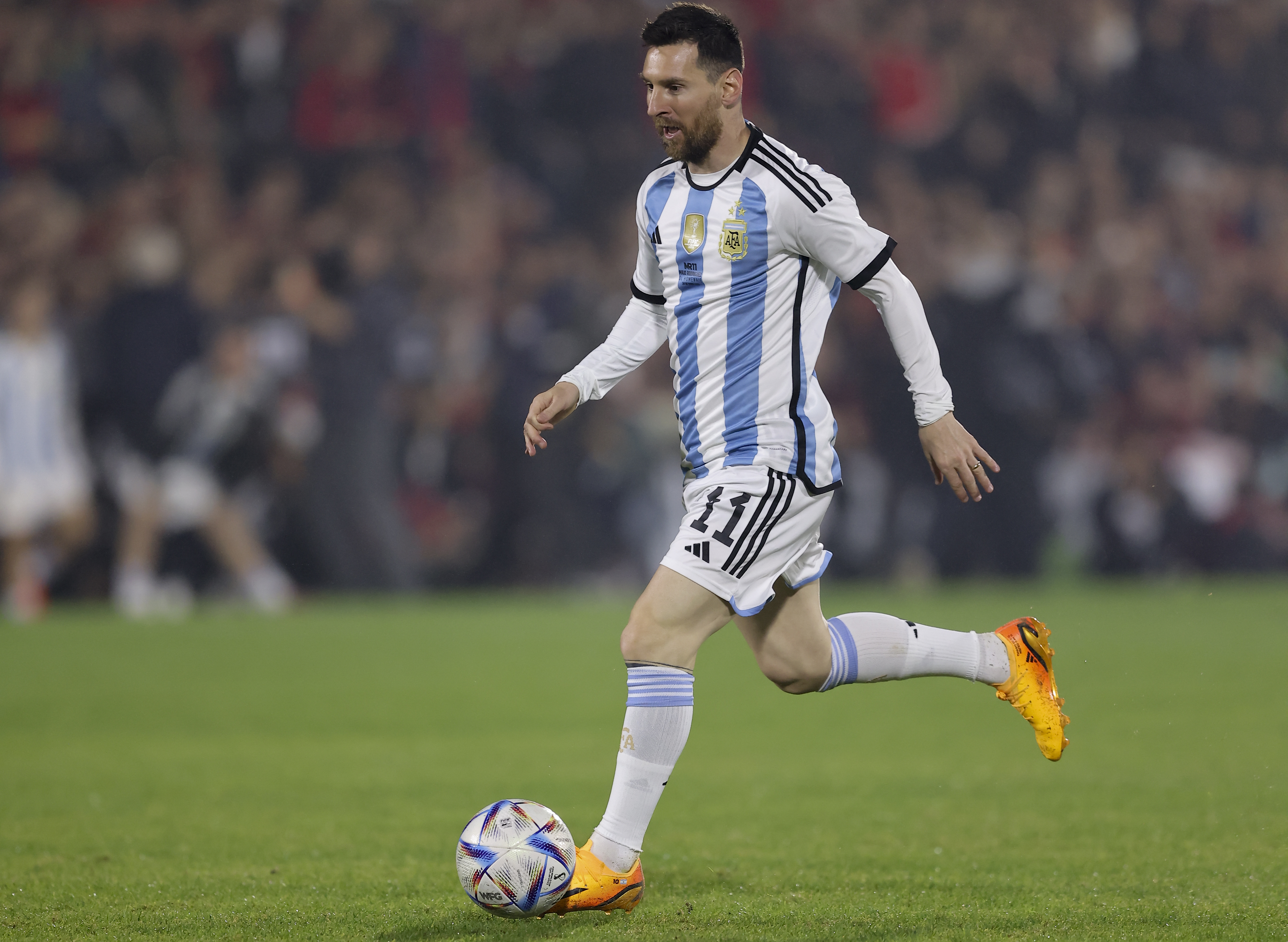 Messi scored a first-half hat-trick