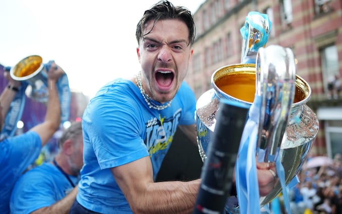 PHOTO GALLERY: Compilation of Jack Grealish’s weird antics during Man City celebration - Buzz News