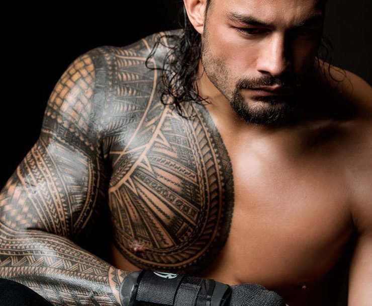 Roman Reigns Samoan Polynesian Tattoo Stencil Template eBay