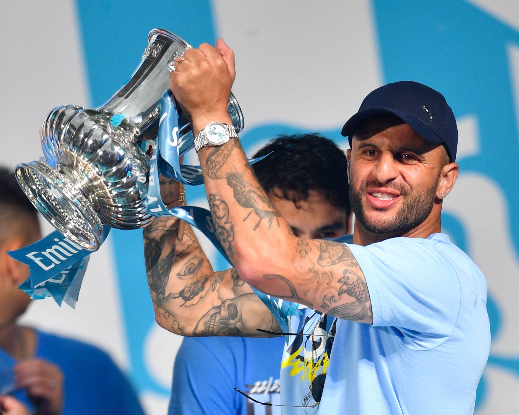 Kyle Walker donned a platinum Rolex worth £100k