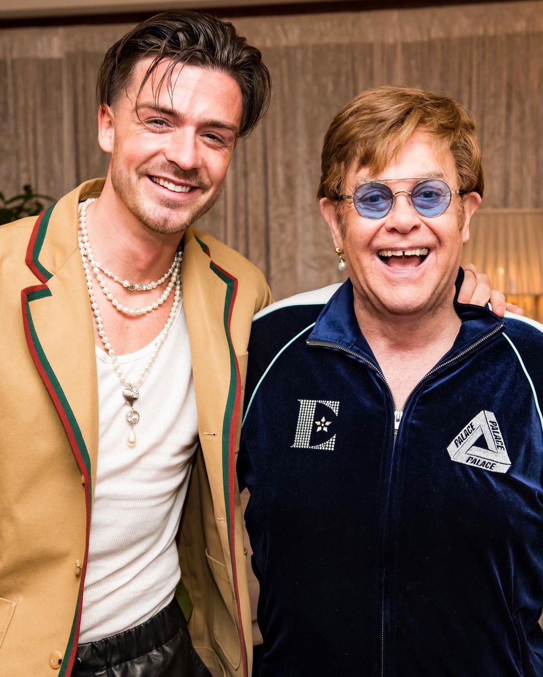 Grealish poses with Elton John on a night out