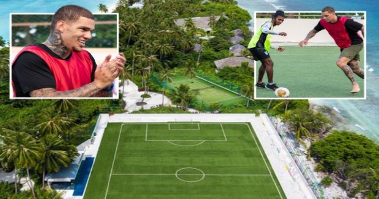 Man City star Ederson keeps fit in the Maldives playing barefoot on ‘world’s most stunning pitch’ with hotel guests - Go News