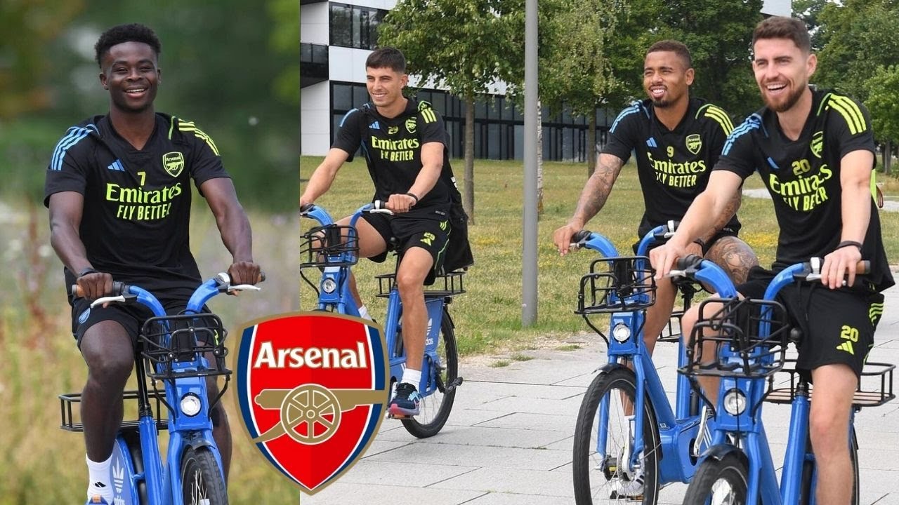 Arsenal stars ride bikes in Germany during training tour - Buzz News