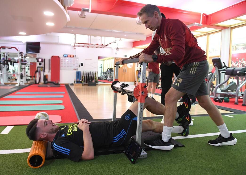 PHOTO GALLERY: Declan Rice had first training session at Arsenal's training center before flying to America