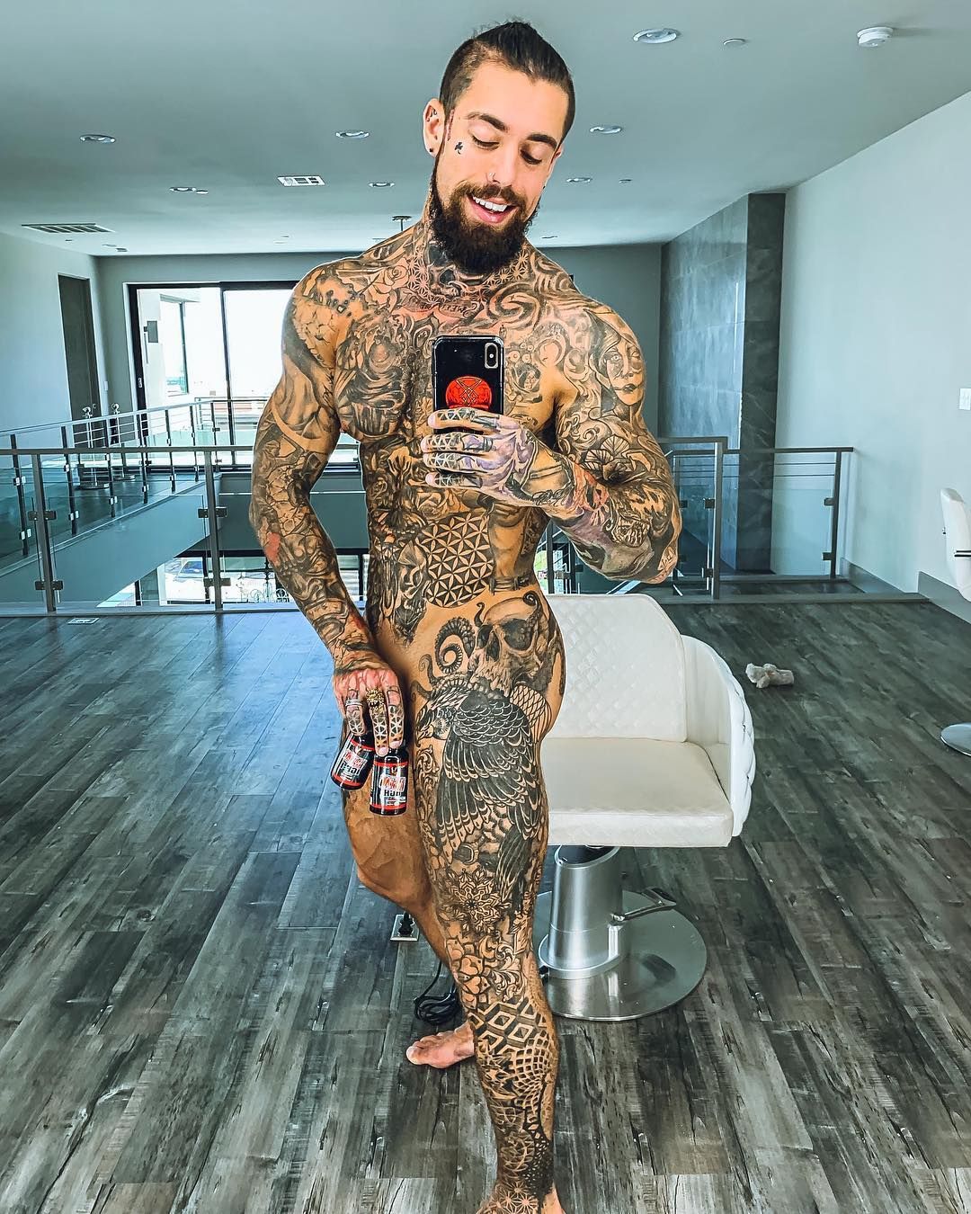 Chris Fleming ~ 🎥 Flemshow TV on Instagram: “Who else likes it RAW?!😜🙈  #sundayfunday #bodysleeve #inked . Crazy results in strength and energy  since I've bee…